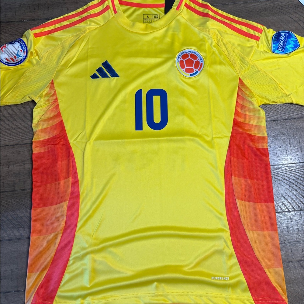 Adidas Colombia James Rodriguez home Copa America 2024 jersey